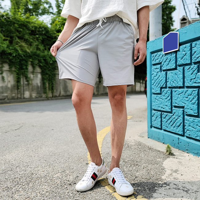 1+1 남자 마레로 여름 아이스 냉장고 나일론 스판 반바지 이미지 8