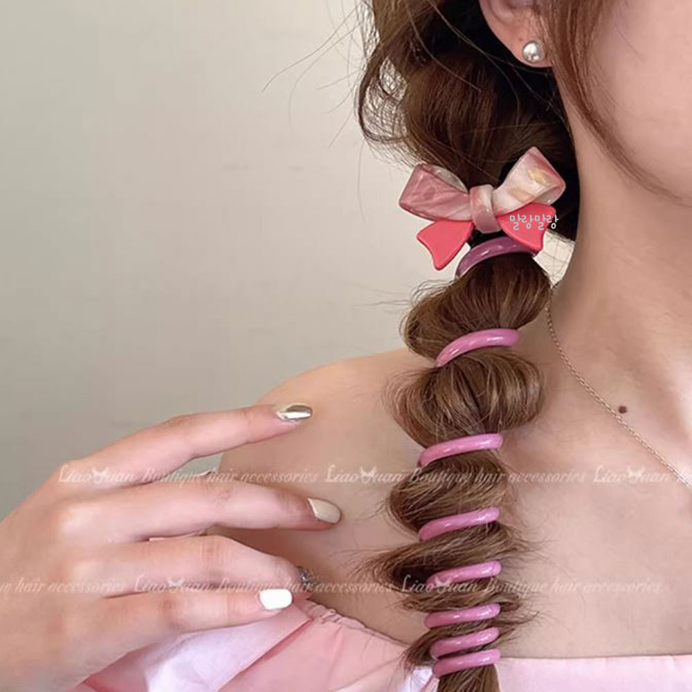 헤어브레이드 고급스러운 프랑스핀 발레코어 리본머리핀 - 상세 이미지 5