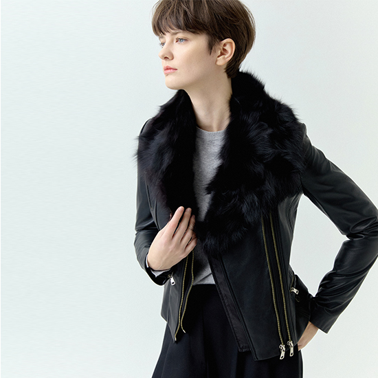 [로보] 폭스 베스트 탈부착 램스킨 재킷 DJK20C002