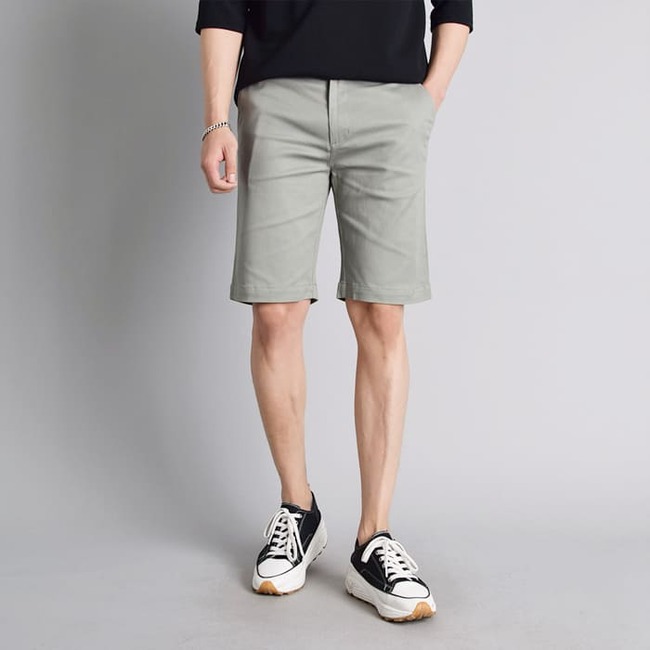 남자 류드 여름 5부 면 스판 슬랙스 반바지 28-36 - 상세 이미지 4