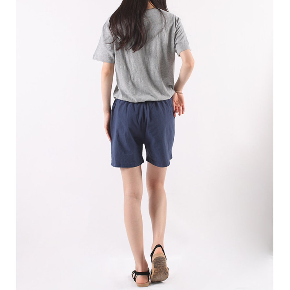 아이보리색바지 여자 여성 흰색 화이트 린넨 마 여름반바지 - 상세 이미지 5