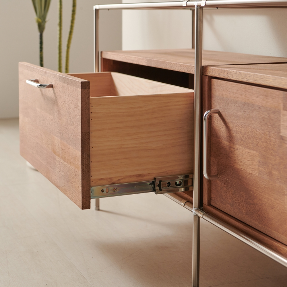 란토 미드센츄리거실장 높은 모듈 엔틱 원목 거실장 tv다이서랍장