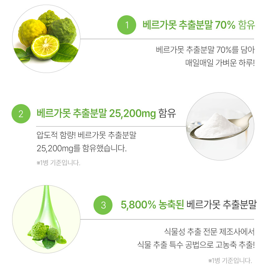 베르가못 추출 분말 정 실루엣 밸런스 폴리페놀 BPF 고농축 이탈리아 베르가모트 - 상세 이미지 5