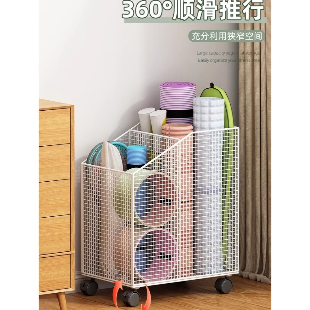 요가매트정리함 수납 소도구 운동용품 폼롤러거치대 폼롤러 정리대 바구니 보관함 - 상세 이미지 4