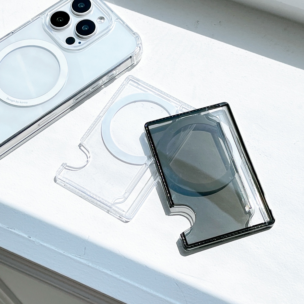 아이폰 맥세이프 카드지갑 슬라이드 투명