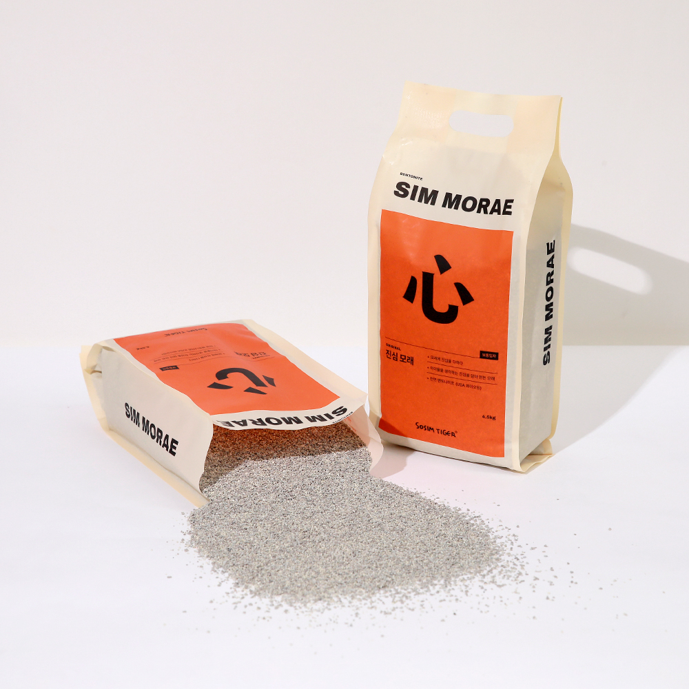 소심한호랑이 고양이모래 벤토나이트 진심모래 무향, 4.5kg, 1개