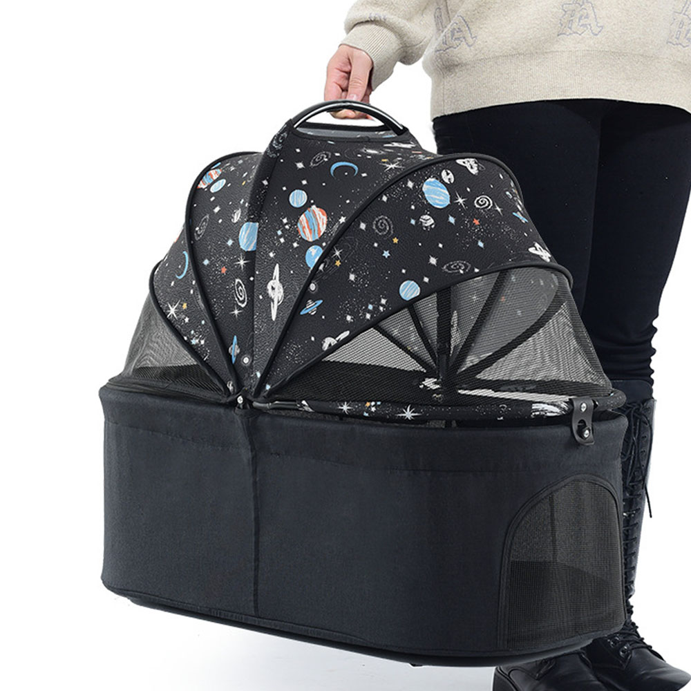 개과천선 스텔 반려동물 유모차 강아지 고양이 개모차 원터치 접이식 3in1