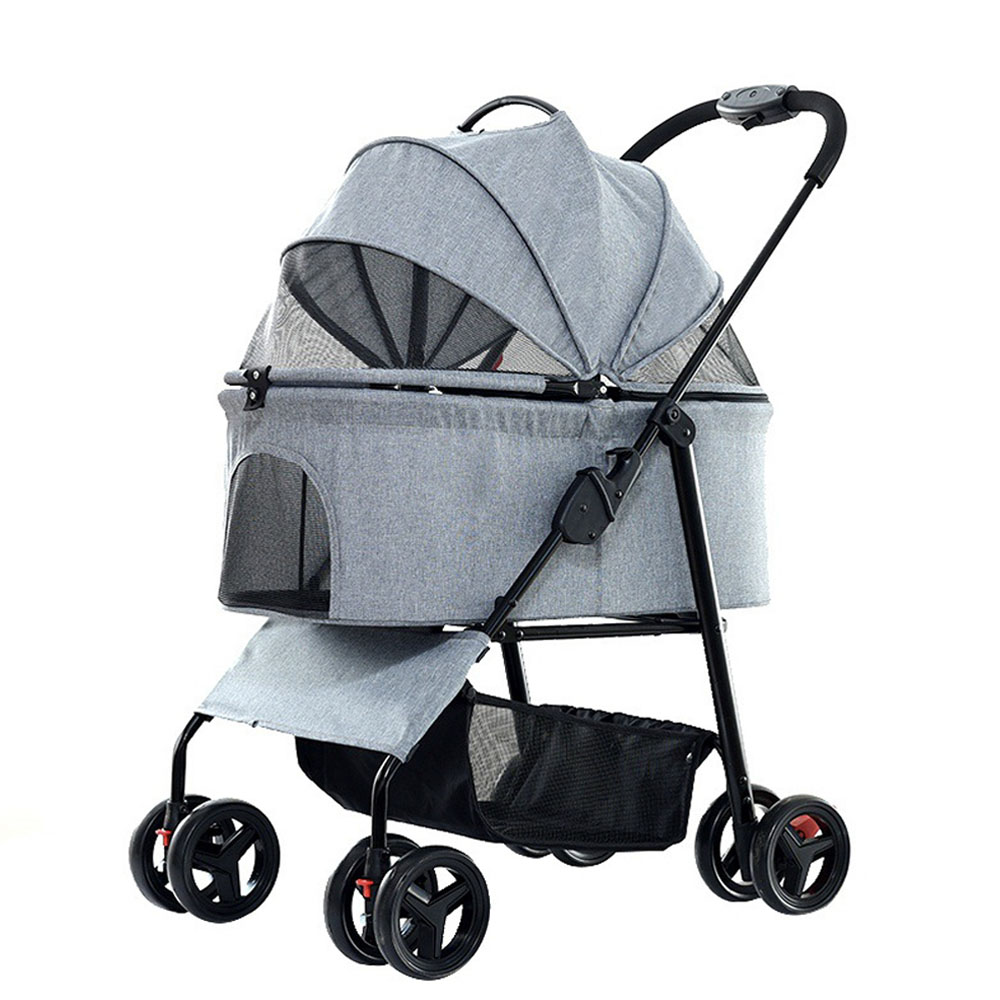 개과천선 스텔 반려동물 유모차 강아지 고양이 개모차 원터치 접이식 3in1
