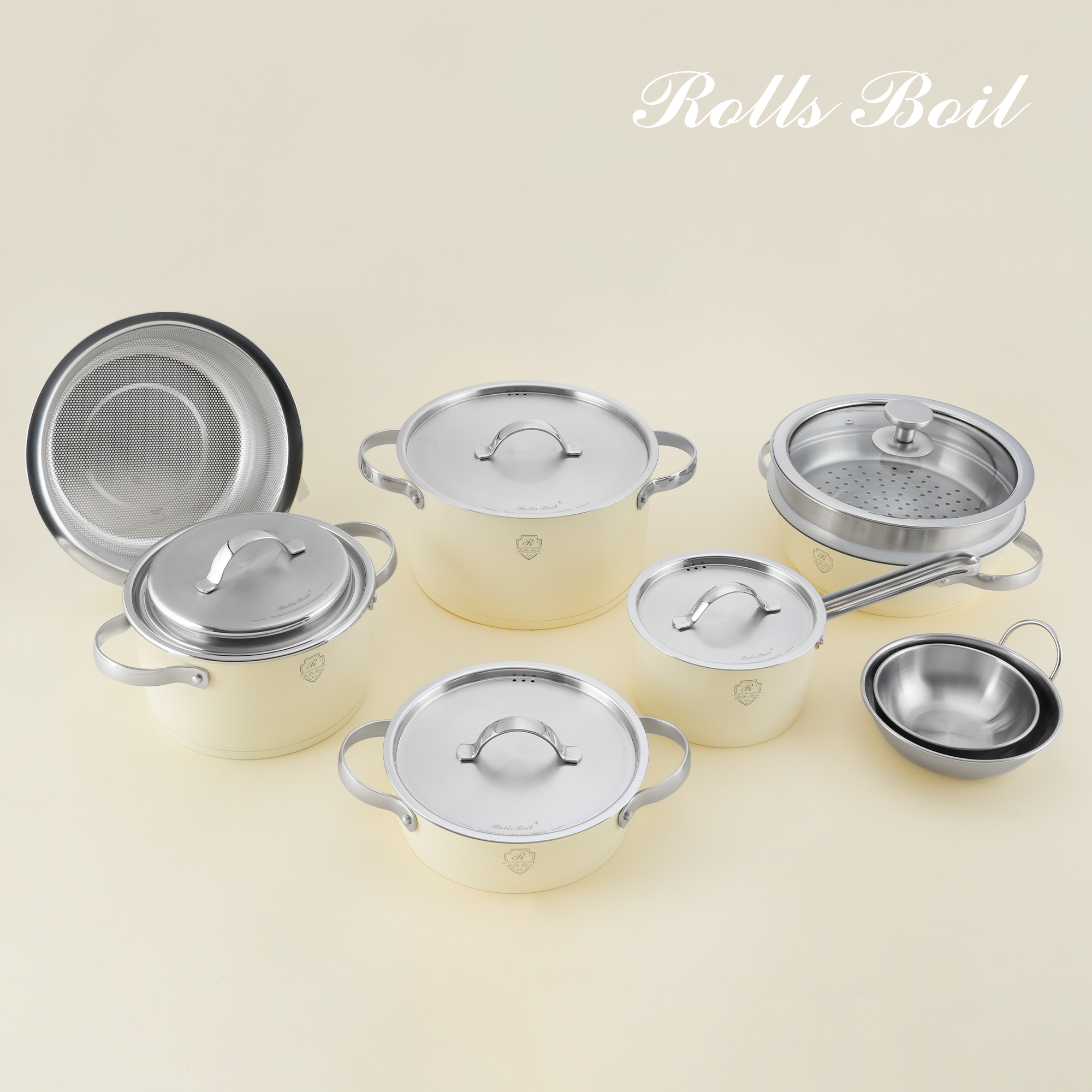 롤스보일 세라믹 스텐냄비 5종 풀세트