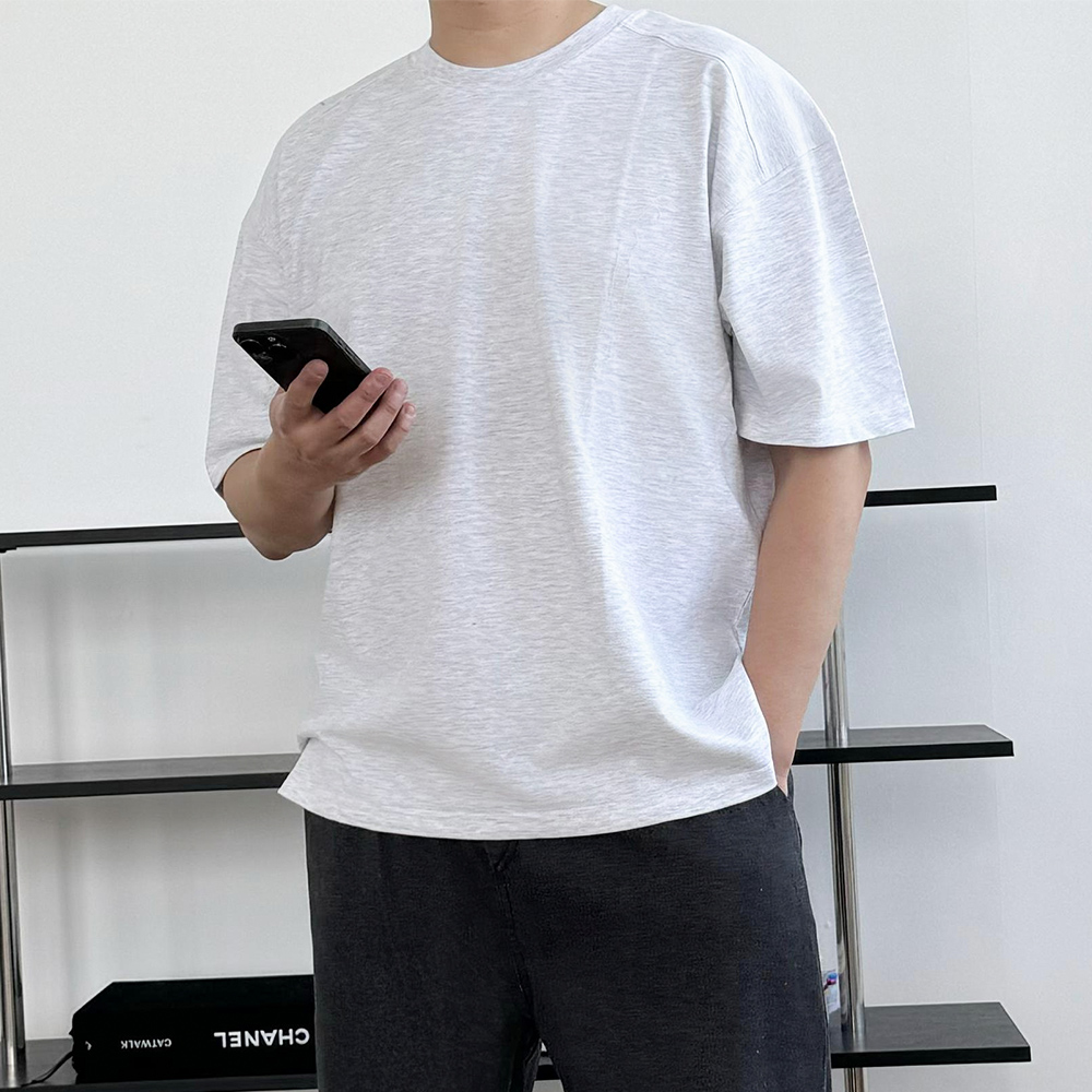 1+1 흰티 쿨티셔츠 헬스오버핏반팔 - 상세 이미지 2