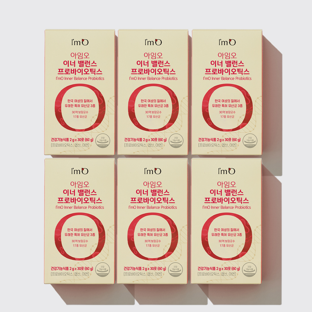 질유산균 아임오 이너밸런스 프로바이오틱스 여성유산균 6개월분,180포 - 상품 이미지