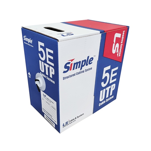 LS전선 CAT5e UTP 랜케이블 옥외용 블랙 300m 1롤 박스