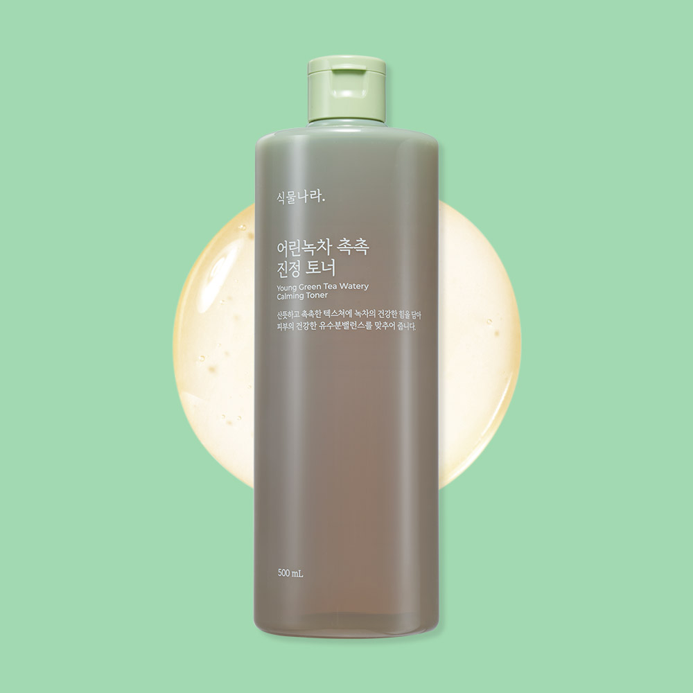 식물나라 어린녹차 촉촉 진정토너 500mL, 1개