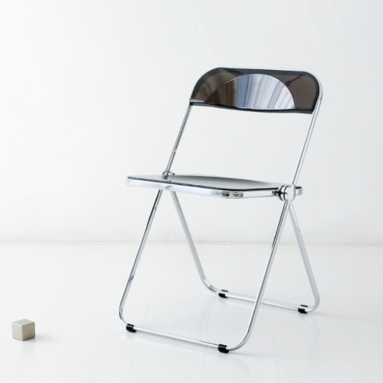 두게드 테이블 라운드 16080 화이트 + 빙그리 투명접이식의자 4인 세트