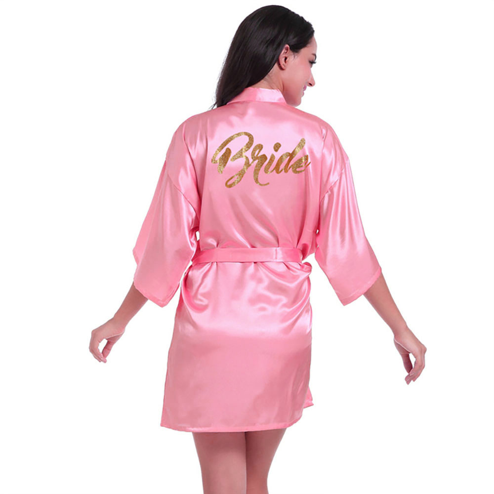 브라이덜 샤워 가운 신부용 글리터 파티 잠옷 파자마 S~2XL 라라리빠 - 상세 이미지 5