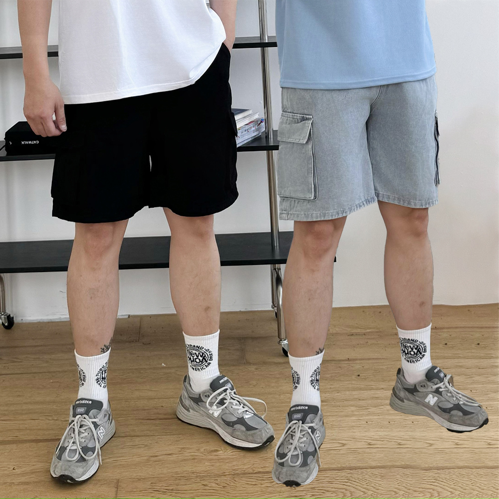 남자청반바지 남자밴딩청바지 쿨청바지 - 상세 이미지 2
