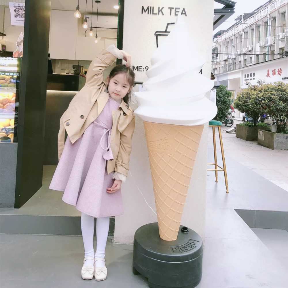 아이스크림 대형 장식품 가게 개업 상업용 가짜 1.2m 노랑/흰색 무등 - 상세 이미지 3