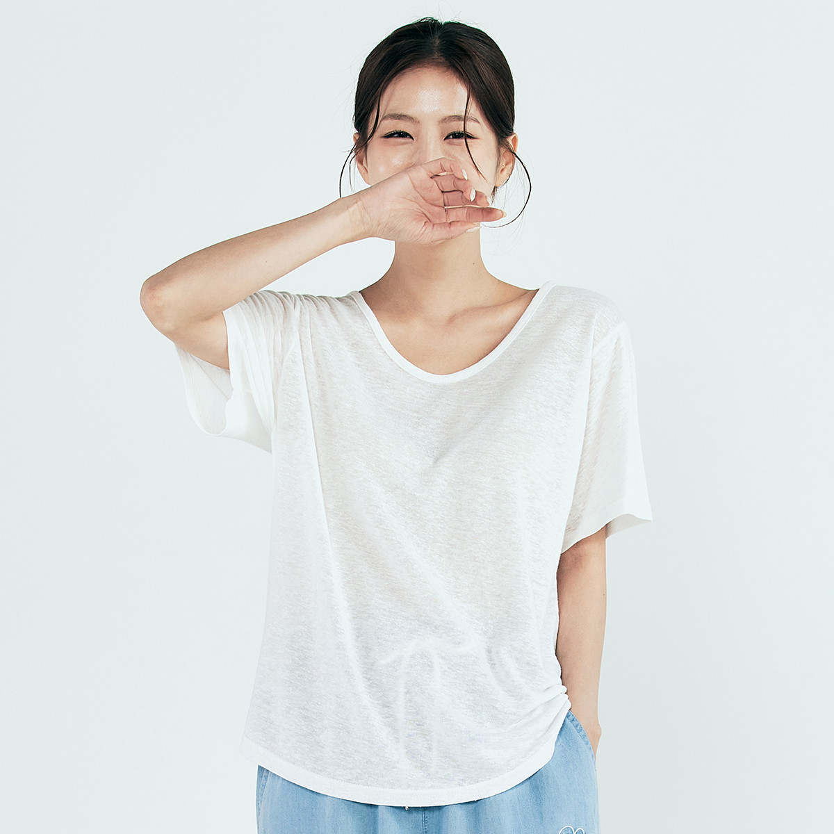 치트키 찰랑이 면T : 예뻐너