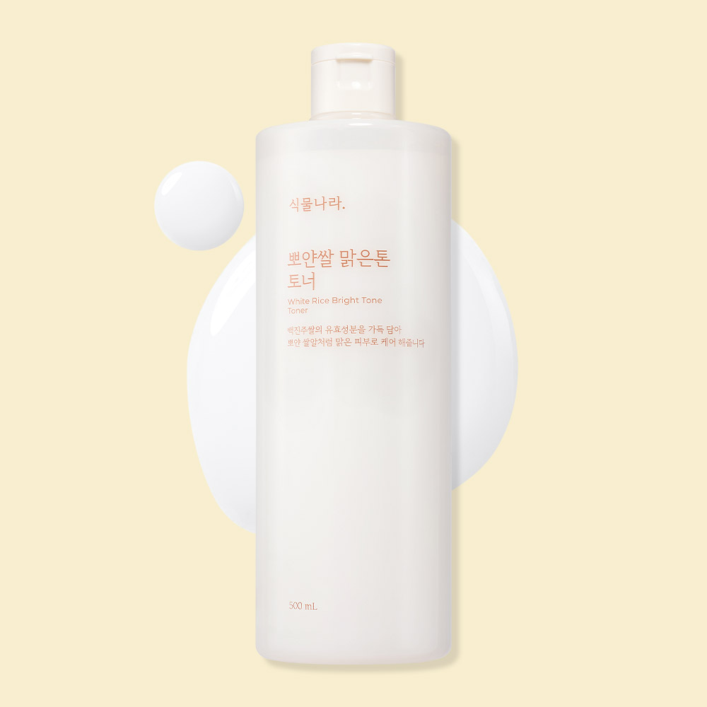식물나라 뽀얀쌀 맑은톤 토너 500mL x 1개 제품 이미지