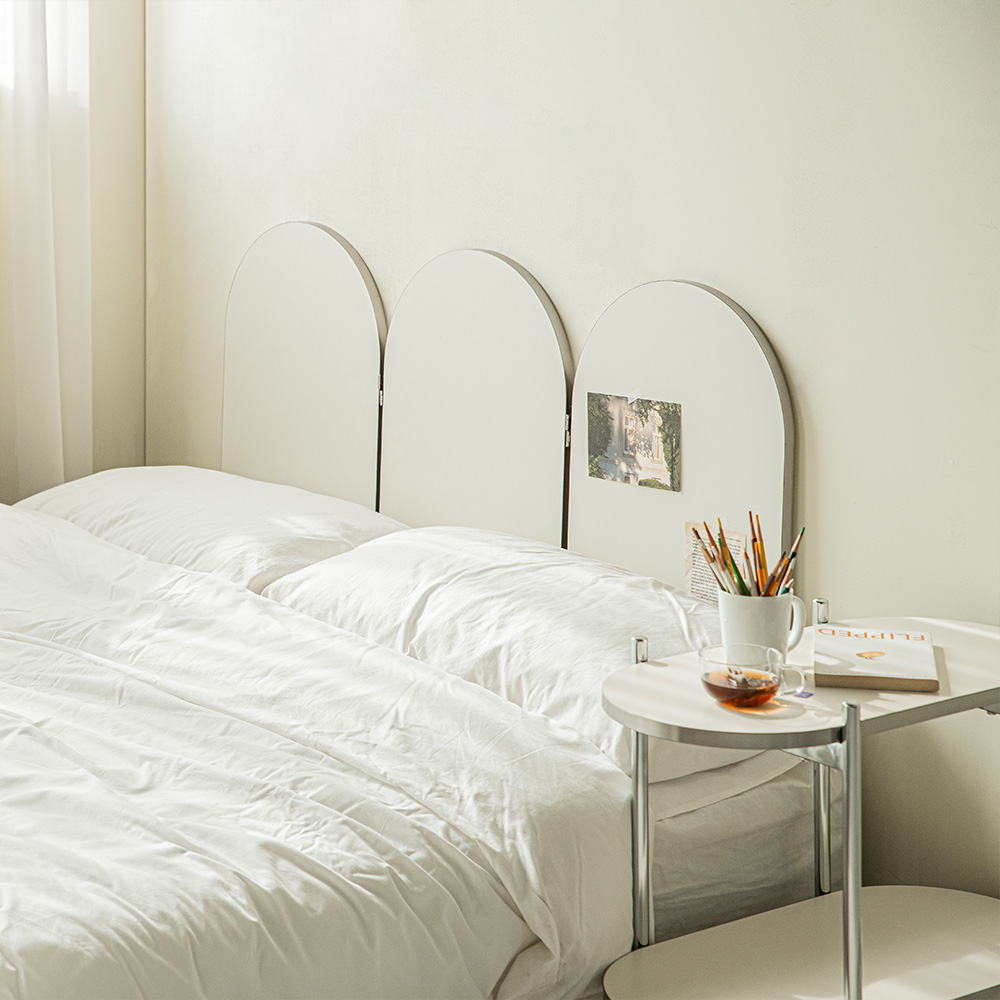 고트 미드센츄리 모던 파티션 3단 접이식 아치형 파티션 인테리어 파티션 공간 활용법