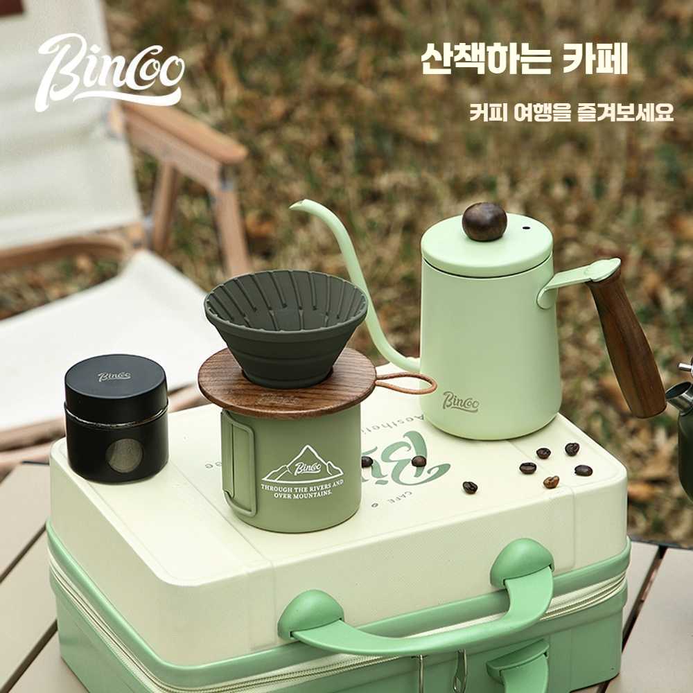 야외 캠핑 커피 핸드드립 커피도구 세트 휴대용 보관함 여행 감성 - 상품 이미지