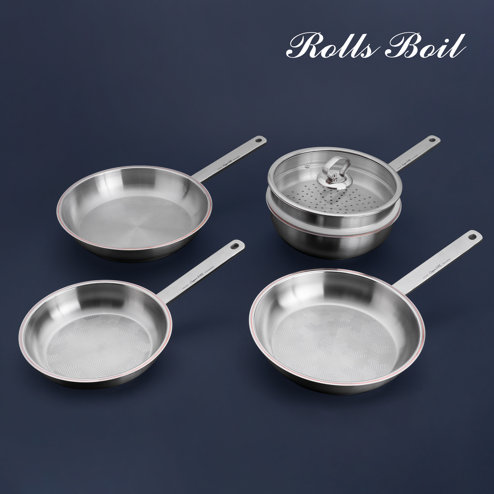 롤스보일 코퍼에디션 스텐 후라이팬 4종 풀세트 / 포토리뷰