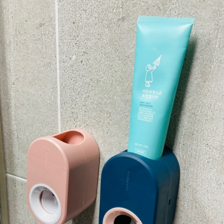 자동 치약짜개 디스펜서 핑크 자동치약디스펜서 자동치약짜개 - 상품 이미지