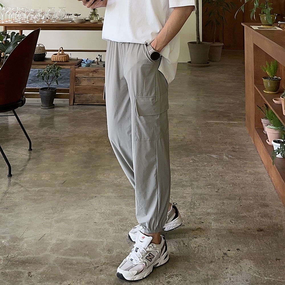 남자 냉장고바지 아이스 밴딩 카고 조거팬츠 남자바지