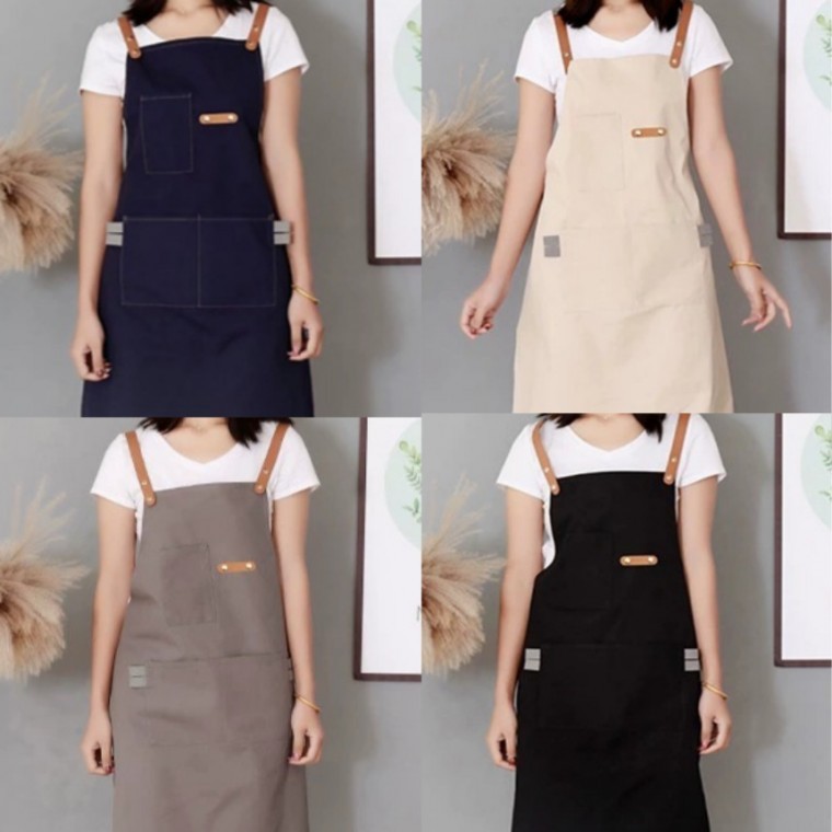 캔버스 앞치마 면 데님 카페 주방 공방 화방 식당 화방앞치마 바리스타앞치마