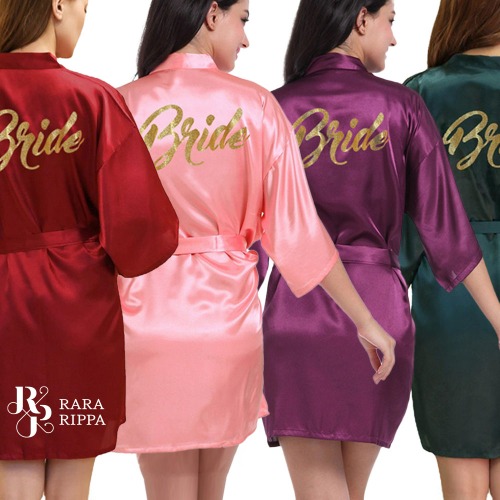 브라이덜 샤워 가운 신부용 글리터 파티 잠옷 파자마 S~2XL 라라리빠 - 메인 이미지