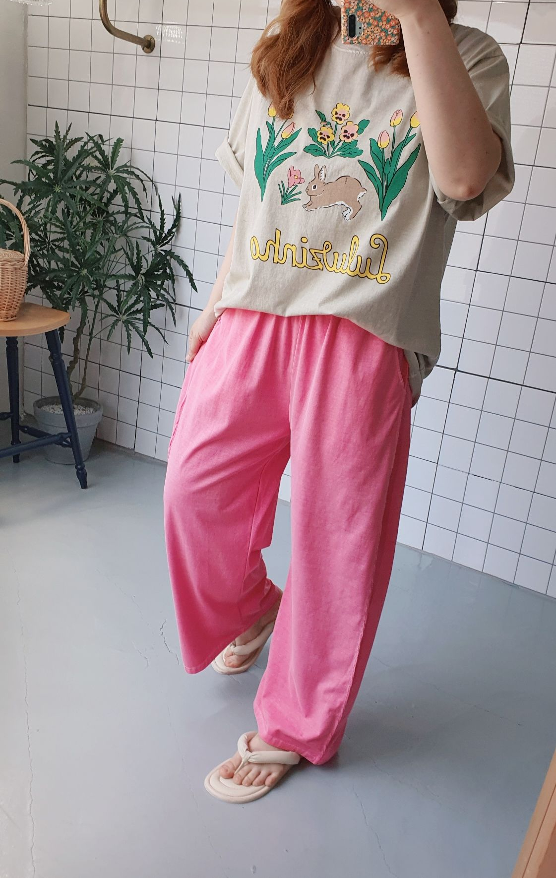 (무배) 피그워싱 와이드 팬츠 - 상세 이미지 3