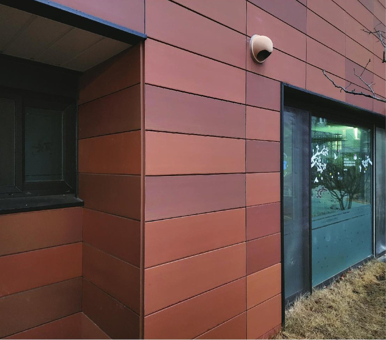 테라코타 타일 900x300x12T 비타레드 레드 / 하다건재 점토타일