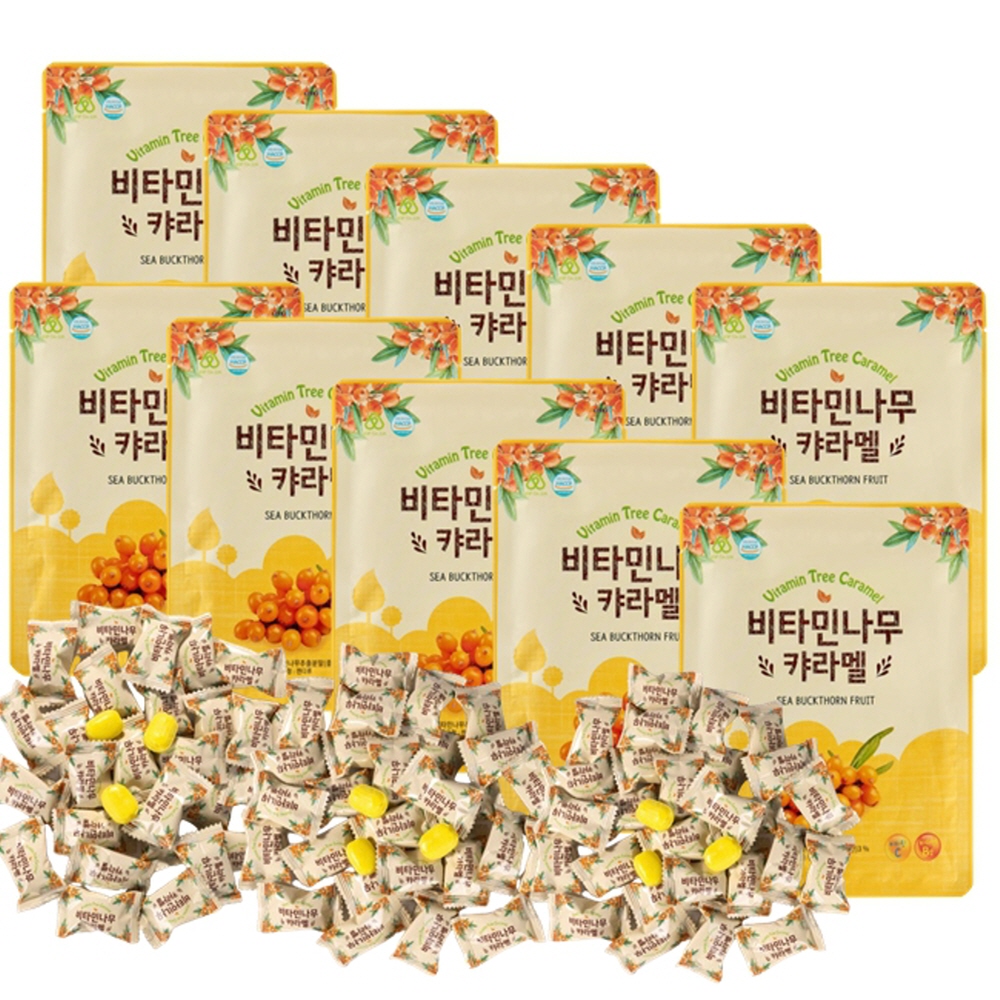 K-간식 맛있는 안신 건강캬라멜 자연의맛 비타민나무캬라멜 10봉 - 상품 이미지