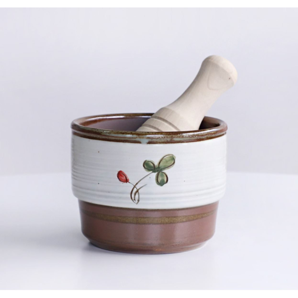 분청사기 미니 깨절구 손절구통 마늘 도자기 이유식 참깨 통깨 소금 알약 깨갈이 - 상세 이미지 3