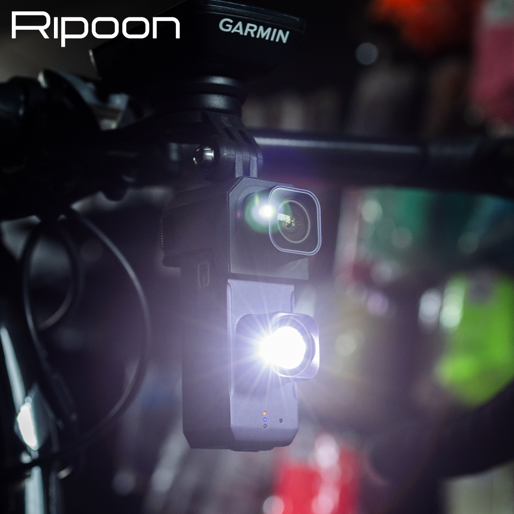 리푼 Q101 전방 자전거 블랙박스 400루멘 라이트 일체형 제품 이미지
