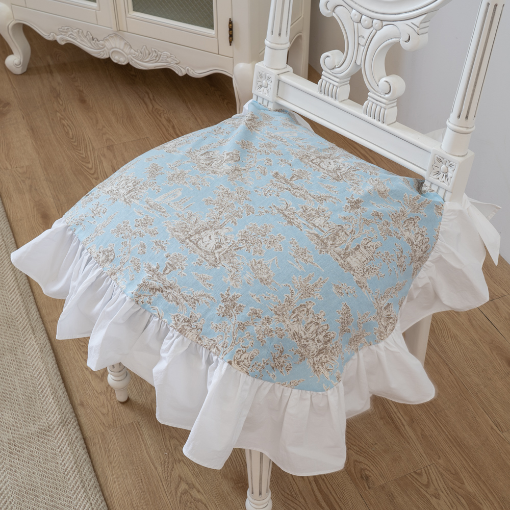 프렌치 뜨왈 드 주이 식탁 의자 커버 리폼 천갈이