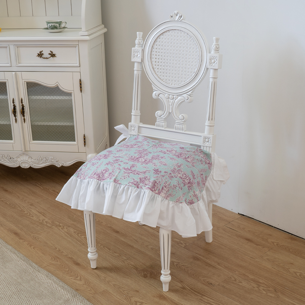 프렌치 뜨왈 드 주이 식탁 의자 커버 리폼 천갈이