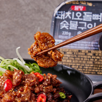 돼지 오돌뼈 숯불 구이 캠핑음식 특허받은 220g 5팩 10인분 - 상품 이미지