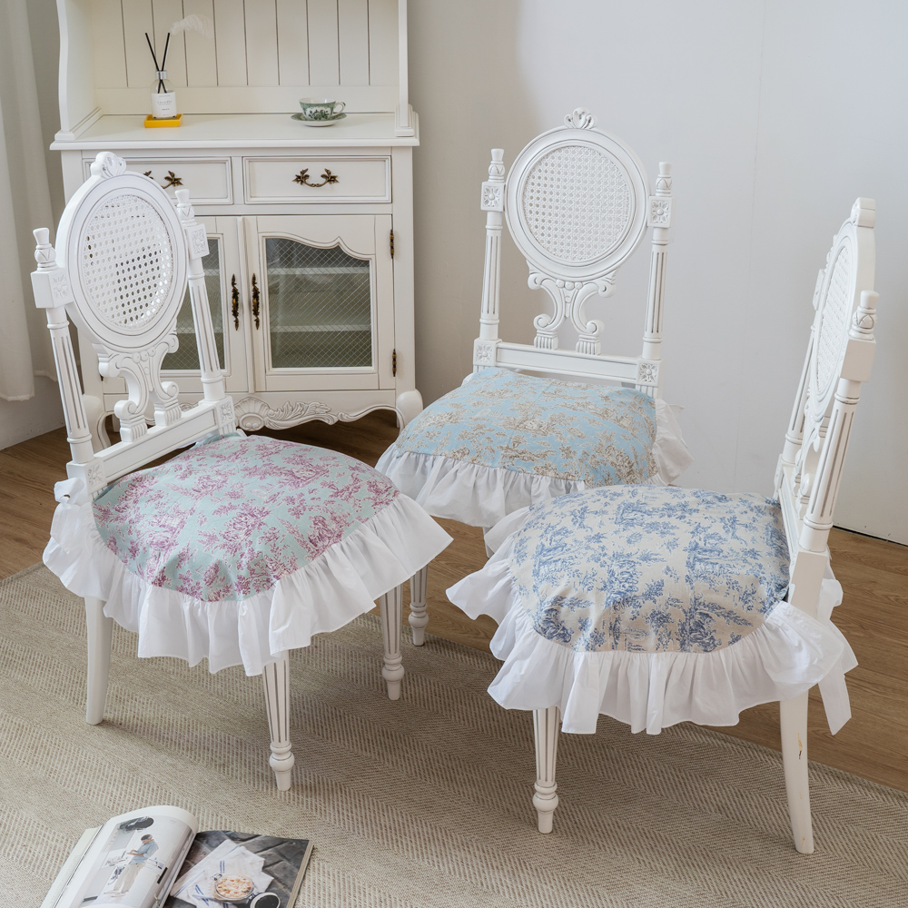 프렌치 뜨왈 드 주이 식탁 의자 커버 리폼 천갈이