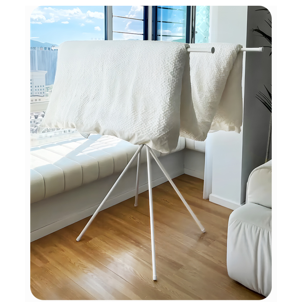 공간활용 빨래건조대 이동식 폴딩 접이식 틈새 이불건조대 헹거