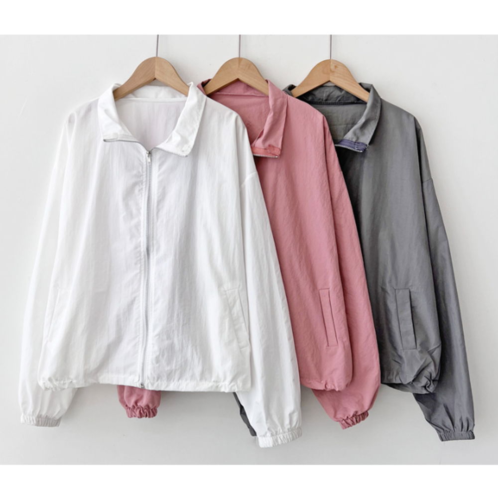 여성봄바람막이 여름용 아우터 경량 홑겹 얇은 여자 잠바 점퍼