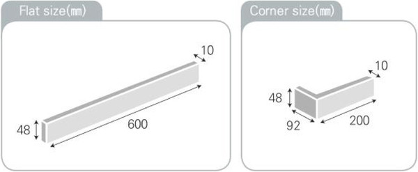 롱비치타일 600x48x10T 화이트, 블랙 / 하다건재 세라믹타일