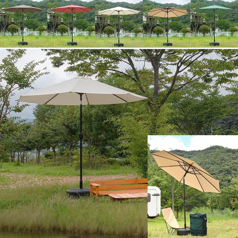 다목적 반자동 파라솔 휴대용 각도조절 해변 비치 방수 자외선차단