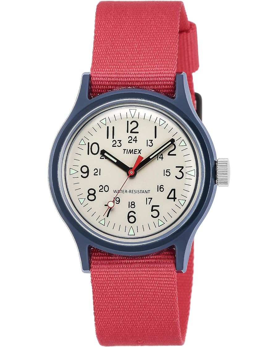 타이맥스 TIMEX 오리지널 캠퍼 남성 여성 손목시계 TW2U84300 핑크 - 상품 이미지