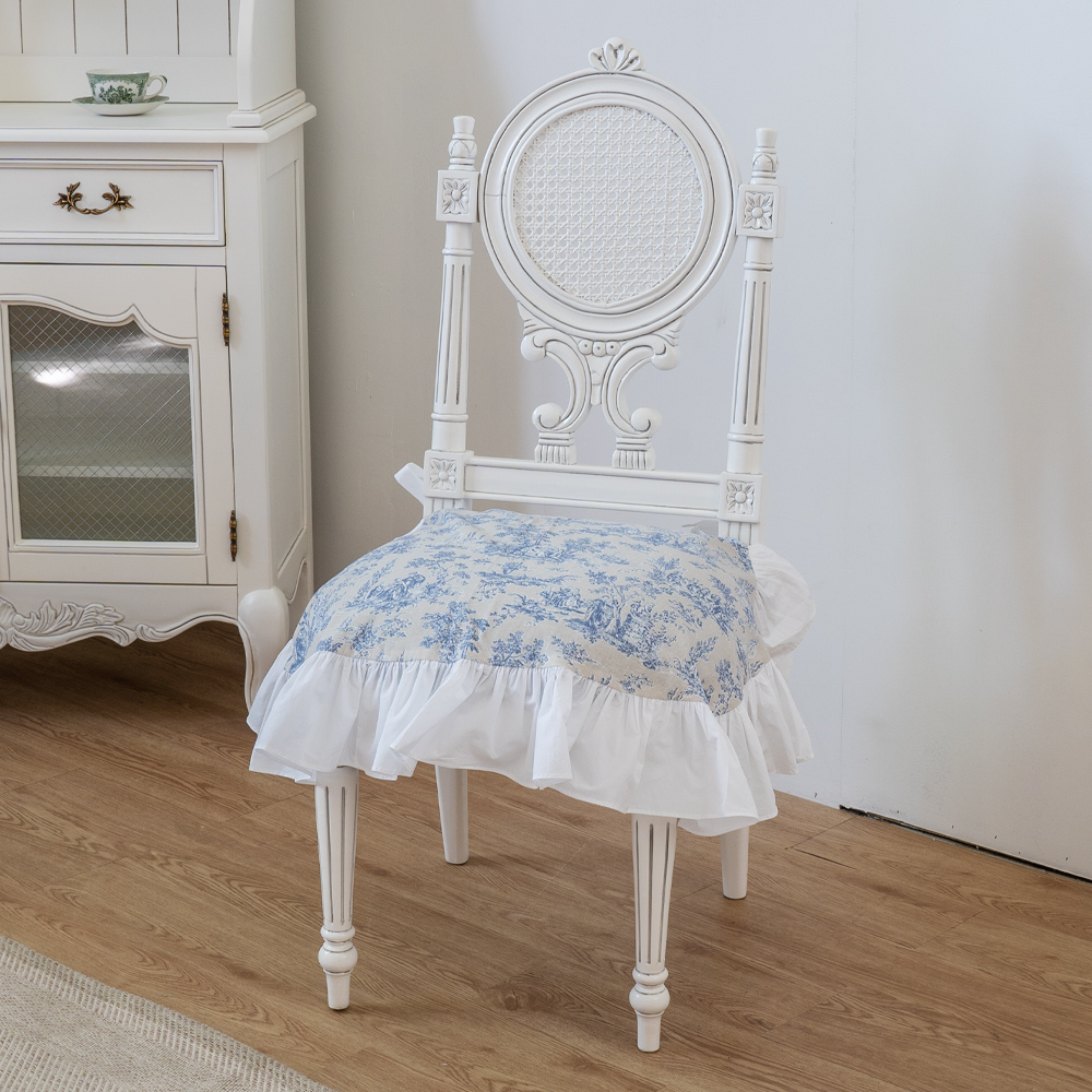 프렌치 뜨왈 드 주이 식탁 의자 커버 리폼 천갈이