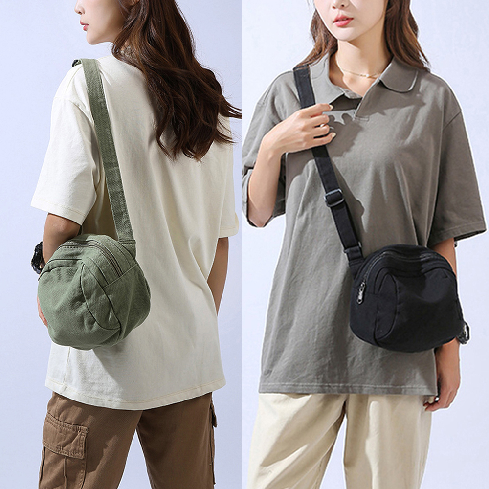 여성 캔버스 미니백 가벼운 여행용 크로스백 여행 핸드폰 슬링백 가방