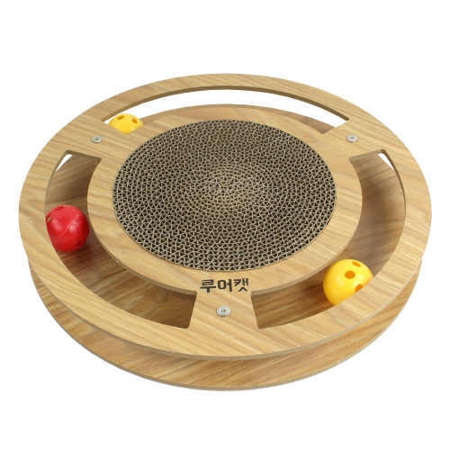 루어캣공방 고양이 플레이볼 우드 (서클) SCT-35 - 상품 이미지