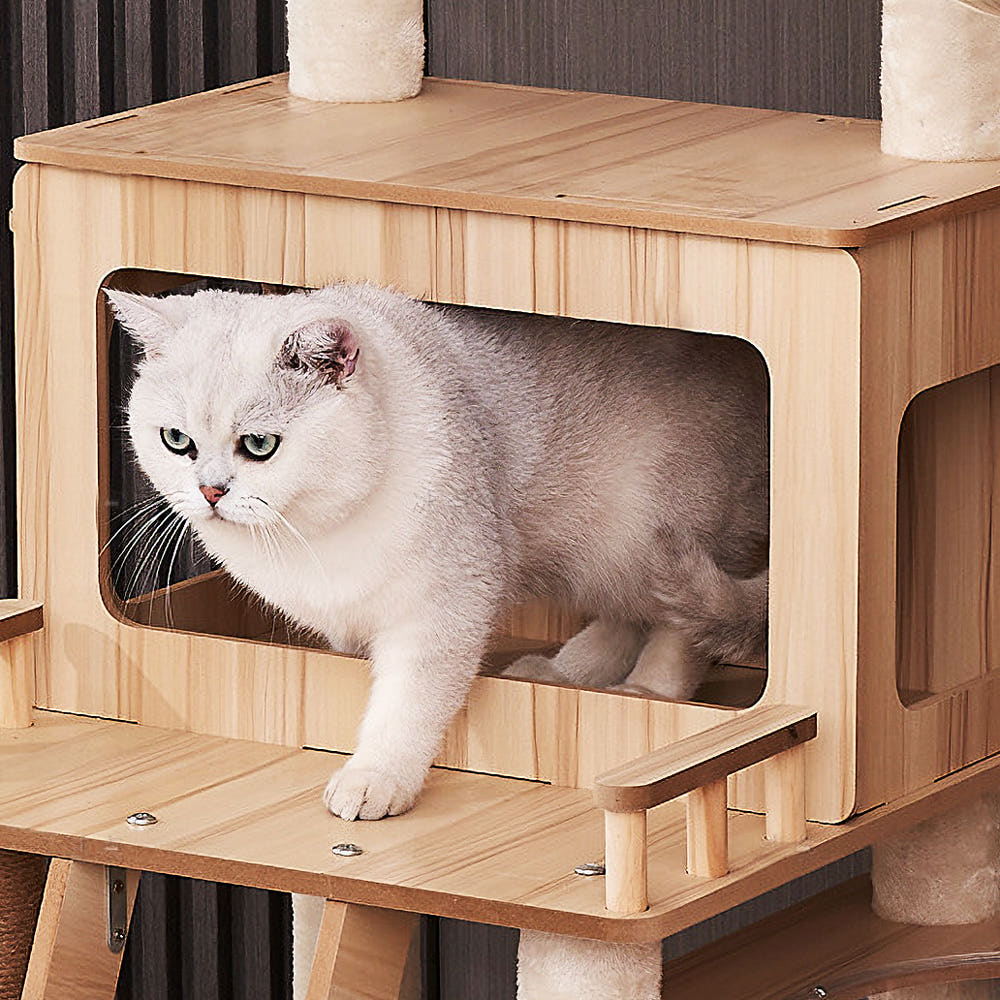 대형 원목 캣타워 슬림형