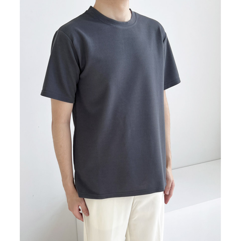 흰색무지티 질좋은 기본 무지 남자 오버핏 구김없는 반팔티 - 상세 이미지 4