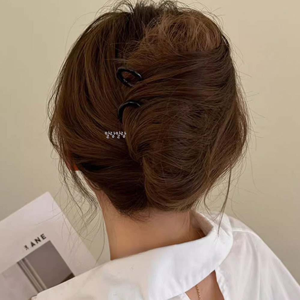 U자핀 U자비녀 심플한 올림머리핀 머리장식 뒤꽂이